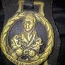 3 Old Brass Horse Medallions mounted on a strap, Postage Available, Image 3