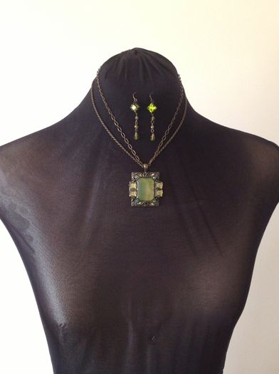 Vintage Pendant and Drop Earrings