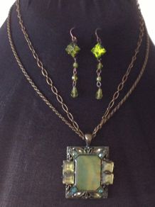 Vintage Pendant and Drop Earrings