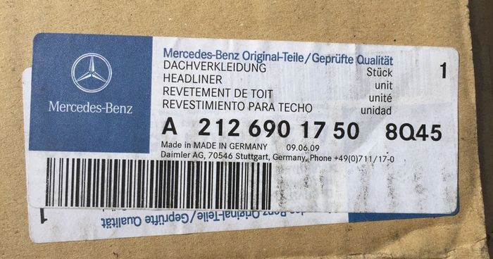 Rear Roof Trim (Mercedes E Class W212)