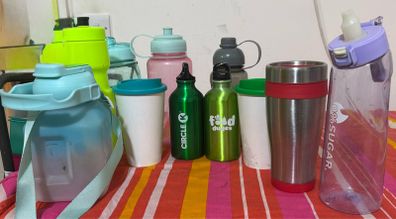 Bunch of Lunch Bottles