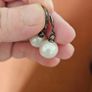 silver hook Salt water pearl drop earrings Image 6