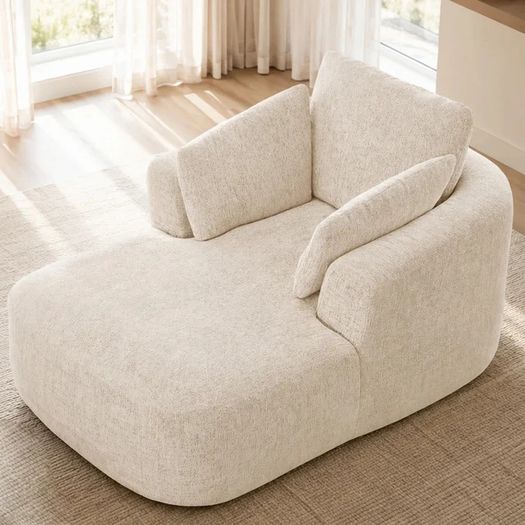 Softy Compressed Indoor Lounge Sofa Chair - Beige