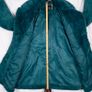 Sam Edelman Deep Teal Green Soft Faux Fur Plush Winter Overcoat Size L Image 10