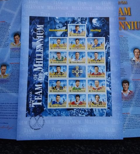 Ireland Mint Stamps : GAA Hurling Team of The Millennium - First Day Cover Sheetlet Collection 2000 - MNH