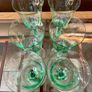 Tall Vintage Artisan Green Wine Water Glasses Sweden 1990s Image 7