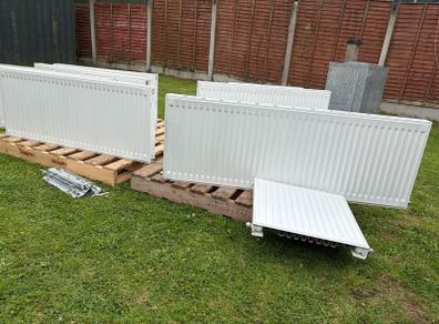 13 radiators for sale in excellent condition. Mostly double panel