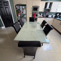Marble Table & 6 Dining Chairs