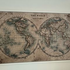 Canvas Art Map of the World