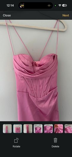 Pink Corset Gown Cally High Slit