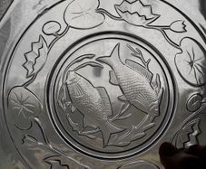 DISH - Art Deco - Pale Blue - Glass