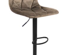 Ivory Luxe Velvet Bar Stool  Adjustable