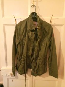 Hollister jacket khaki large
