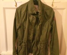 Hollister jacket khaki large