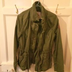Hollister jacket khaki large