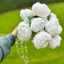 Stunning White Peony & Pearl Bridal Bouquet Image 3