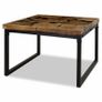Coffee Table Teak Resin 60x60x40 cm Black and Brown Image 5