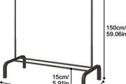 NEW SALE | Clothing Garment Rack, 110 CM Metal Clothes Rail with Bottom Rack for Coats, Skirts, Shirts, Sweaters, Black