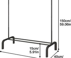 NEW SALE | Clothing Garment Rack, 110 CM Metal Clothes Rail with Bottom Rack for Coats, Skirts, Shirts, Sweaters, Black