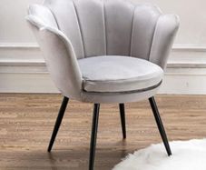 Velvet  Armchair Metal Black Legs