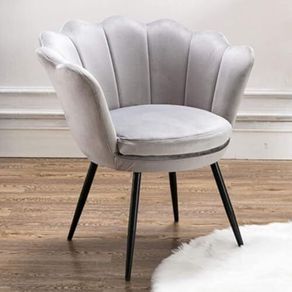 Velvet  Armchair Metal Black Legs