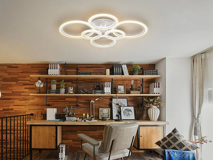Modern LED Ceiling Lights Indoor Lighting Lamp Chandelier Stepless Dimming with Remote Control For Living Room Bedroom Kitchen