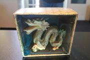 Vintage Chinese ceramic dragon in box Ackerman