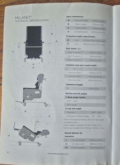 Milano Recliner chair