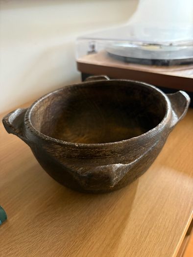 primitive French Rustic Hand Carved Bowl