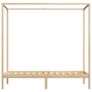 Canopy Bed Frame Solid Pine Wood 90x200 cm Image 3