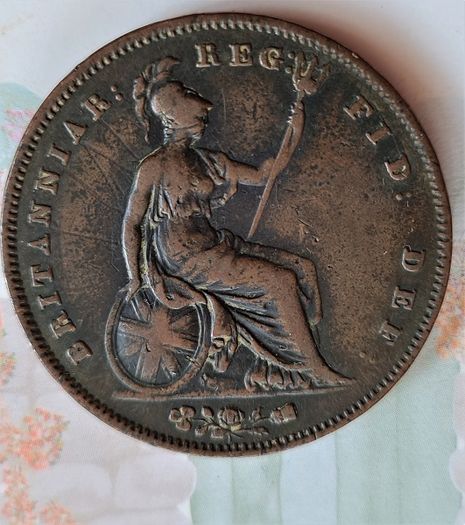 Great Britain. Uk Penny 1853 .queen Victoria Great Coin