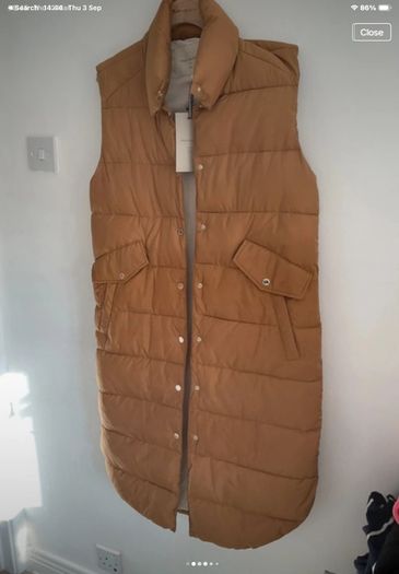 gilet Bnwt Freequent brand mustard gilet size small