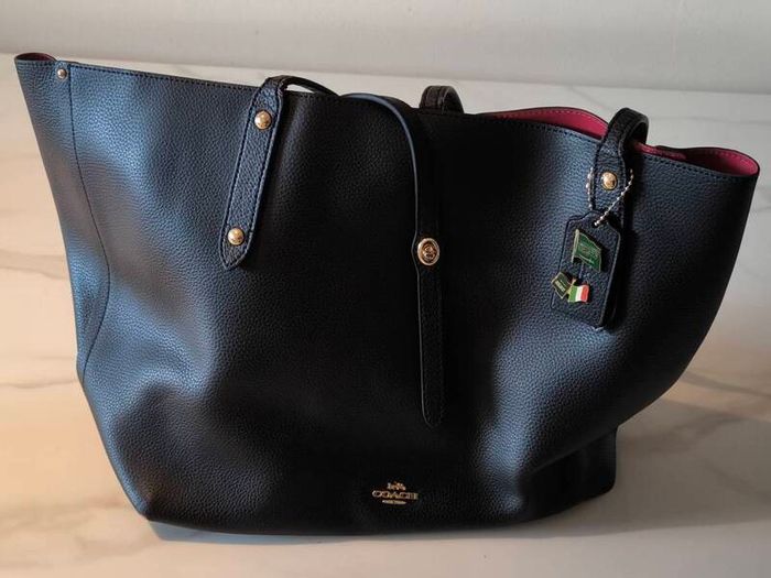 hand bag Coach Lora 30 Tote Bag - Authentic - Black