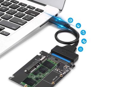 M.2 NGFF or MSATA to SATA 3.0 Adapter USB 3.0 to 2.5 SATA Hard Disk 2 in 1 Converter Reader Card with Cable for PC Laptop