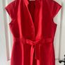 Calvin Klein Red Linen Belted Shirt Dress - Size Medium US 8 / UK10 Image 4