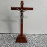 Two crucifixes and a Lourdes Our Lady holy water bottle. Religious devotional items. Image 4