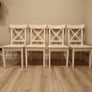 For sale: a set of 4 classic IKEA dining chairs, model INGOLF in white.! Image 2