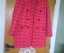 Red and pink river island coat