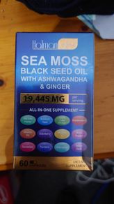 sea moss and black seed oil , ashwagandha, ginger