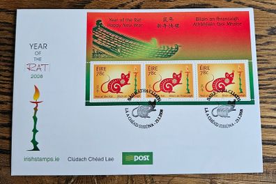 Ireland 2008 Rat FDC Year of the Rat Perfect