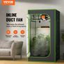 CFM Quiet EC-motor Ventilation Exhaust Fan, with Temperature Humidity Controller for Cooling Booster, Grow Tents, Hydroponics Image 2