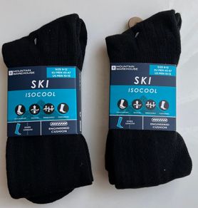 Bundle of Two pairs of Brand New Mountain Wearhouse Black Ski Socks Size 9-12