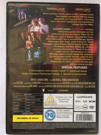 Leonard Cohen [2005] Leonard Cohen: I'm Your Man [Music DVD]