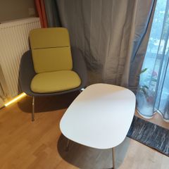 Designer lounge chair and table