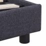 Bed Frame Dark Grey Fabric 135x190 cm Image 6