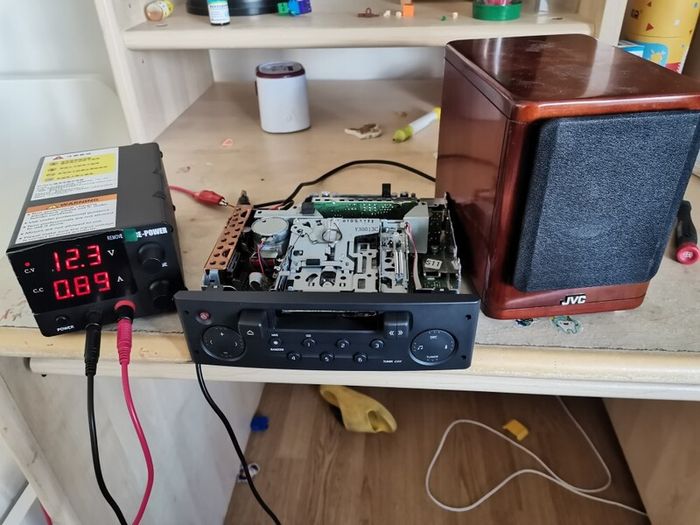 car cassette player room using showcase