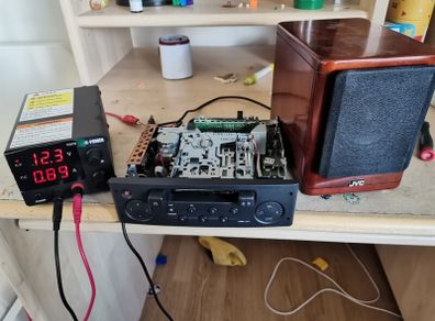 car cassette player room using showcase
