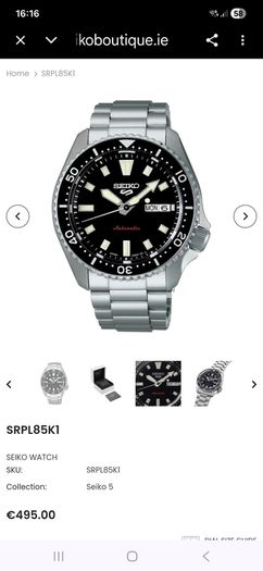Seiko 5 Sports SKX 42.5mm Bracelet Watch Brand New