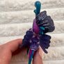 Spin Master Hatchimals Pixies Riders Black Glitter Lily and Seastallion Glider only approx. 9 cm. Used please see photos Image 6