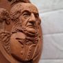 Vintage Terracotta Large Heavy  Plaque of W.E.G.  William Ewart Gladstone Prime Minister of England for 4 Terms Image 7